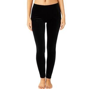 Eileen Fisher Low Rise Black Velvet Leggings size Small